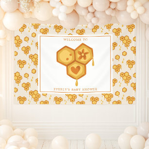 Ratenhoning Bij Schattige Babyborrel Spandoek
