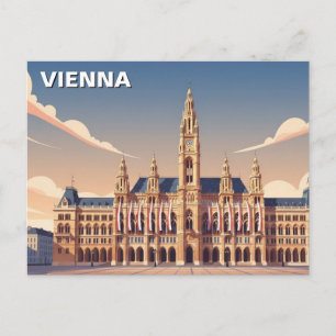 Rathaus City Hall Wenen Oostenrijk Reizen Briefkaart