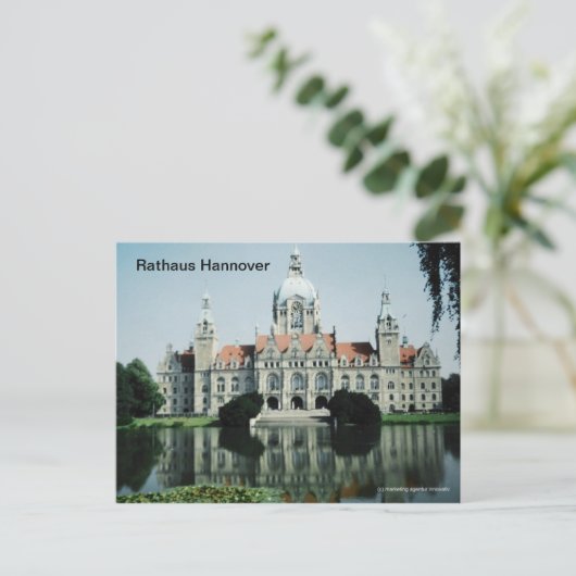 Rathaus Hannover Briefkaart (Staand voorkant)