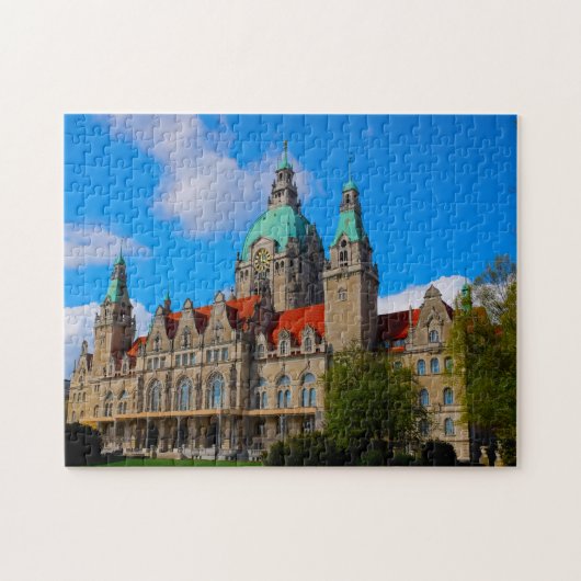 Rathaus Hannover Duitsland. Legpuzzel (Horizontaal)