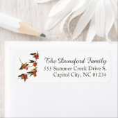 Rathbones Warbler Audubon Bird op Crossvine Etiket (Insitu)