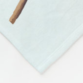 Rathbone's Warbler Song Bird op Crossvine Fleece Deken (Hoek)