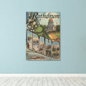 Rathdrum, Idaho - Grote letterscènes Canvas Afdruk (Insitu (Houten vloer))