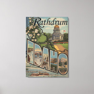 Rathdrum, Idaho - Grote letterscènes Canvas Afdruk