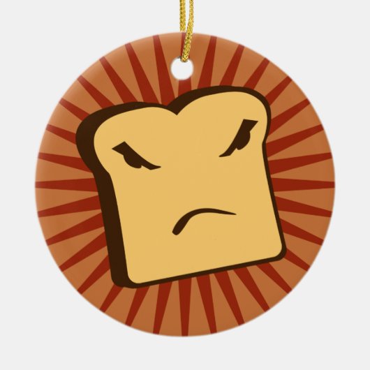 Rather Angry Toast Keramisch Ornament (Voorkant)