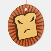 Rather Angry Toast Keramisch Ornament (Links)