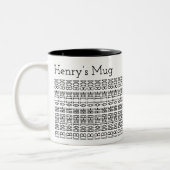 Rather Be At The Gym & Name 154BW Hidden Message Tweekleurige Koffiemok (Links)