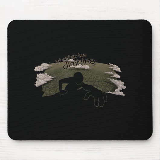 Rather Be Climbing Fun Rock Climbing Humor Muismat (Voorkant)