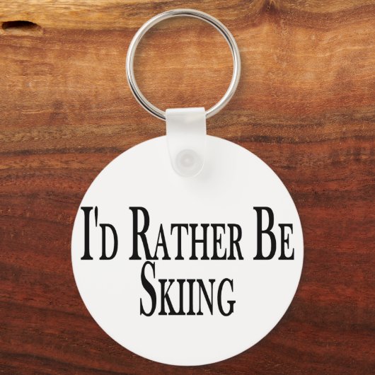 Rather Be Skiing Sleutelhanger (Voorkant)