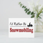 Rather Be Snowmobiing Briefkaart (Staand voorkant)