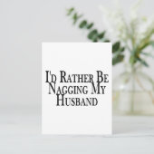 Rather Nag Husband Briefkaart (Staand voorkant)