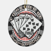 Rather Play Bridge Keramisch Ornament (Links)