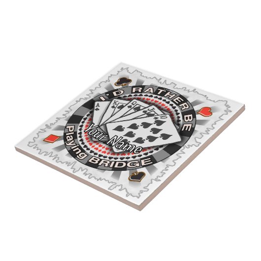 Rather Play Bridge Tegeltje (Zijkant)