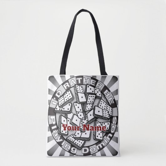 Rather Play Dominoes Tote Bag (Voorkant)
