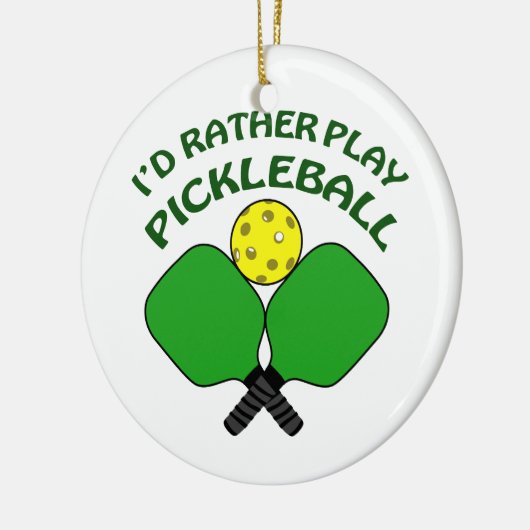 Rather Play Pickleball Keramisch Ornament (Links)