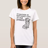 Rather Watch Cats Funny Tshirt (Voorkant)