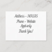 Ratilac Visitekaartje (Achterkant)