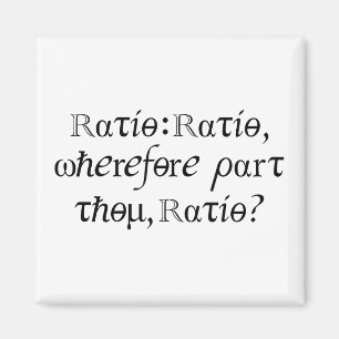 Ratio : Ratio, waarom verdeel je, Ratio! Magneet