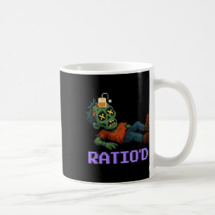 Ratio'd Gepixelde Zombie Gamer Teag Npc Halloween Koffiemok