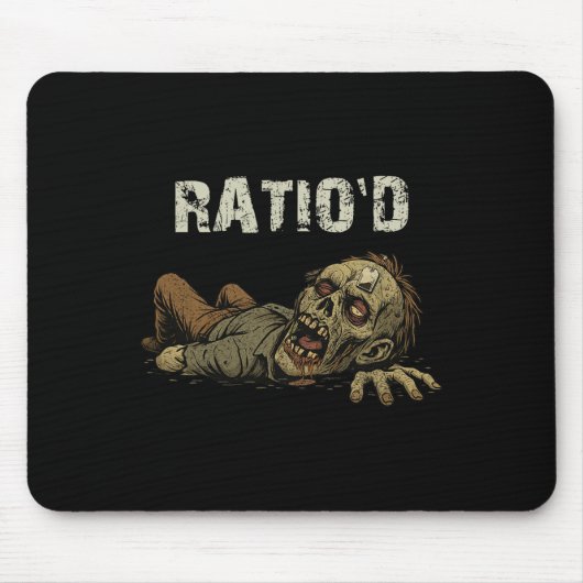 Ratio'd Teag-meme Grappige Zombie-Npc Geratio'd Ga Muismat (Voorkant)