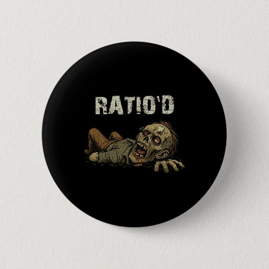 Ratio'd Teag Meme Grappige Zombie Npc Ratioed Game Ronde Button 5,7 Cm (Voorkant)