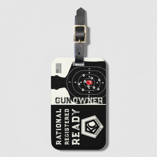 Rational Registered and Ready Gun Owner Bagagelabel (Voorkant (verticaal))