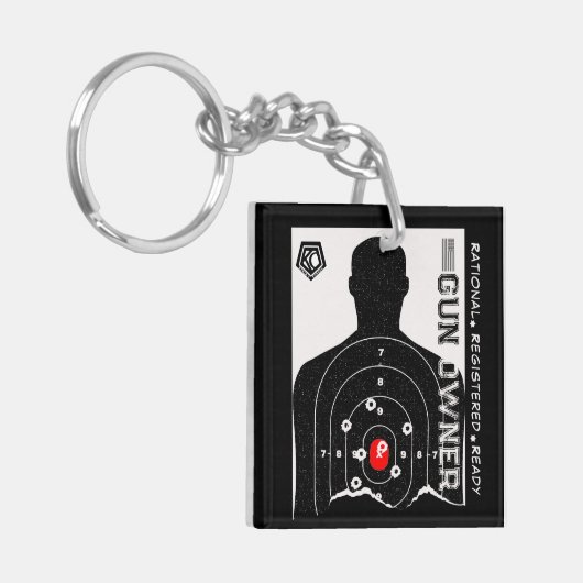Rational Registered and Ready Gun Owner Sleutelhanger (Voorkant Links)