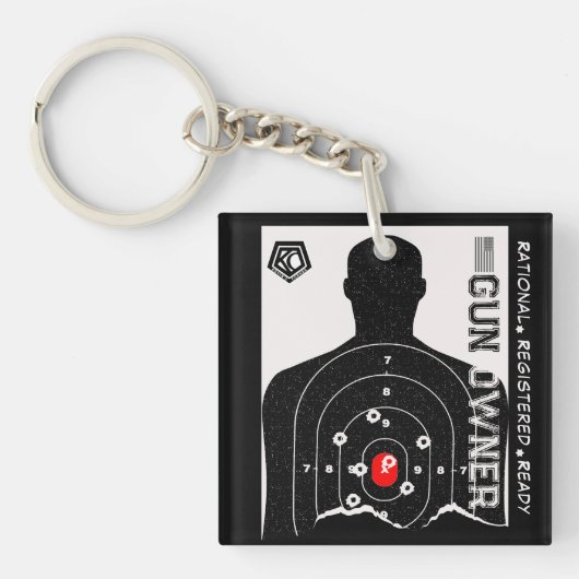 Rational Registered and Ready Gun Owner Sleutelhanger (Voorkant)
