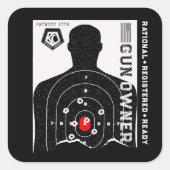 Rational Registered and Ready Gun Owner Vierkante Sticker (Voorkant)