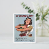 Rationatiepunten Vintage Poster Briefkaart (Staand voorkant)