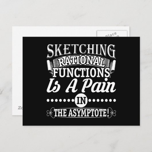 Rationele functies wiskunde Pun Joke Briefkaart (Voorkant / Achterkant)