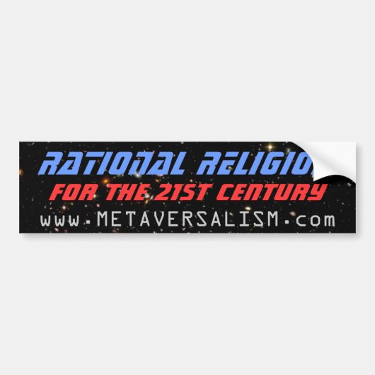 Rationele religie bumpersticker (Voorkant)