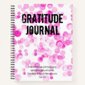 Ratitude Journal Pink Bubbles Psalm Bijbelverse Notitieboek (Voorkant)