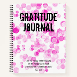 Ratitude Journal Pink Bubbles Psalm Bijbelverse Notitieboek