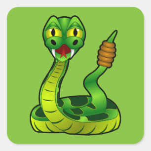 ratlesnake-159135 ratelslang reptielslang toxisch vierkante sticker