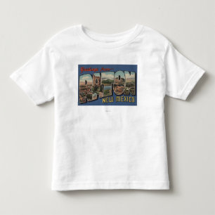 Raton, New Mexico - Grote Letter-scènes Kinder Shirts
