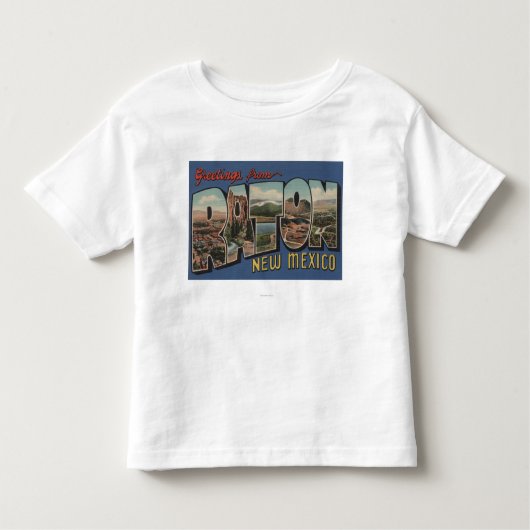 Raton, New Mexico - Grote Letter-scènes Kinder Shirts (Voorkant)
