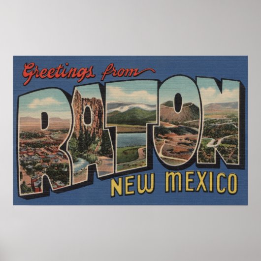Raton, New Mexico - Grote Letter-scènes Poster (Voorkant)