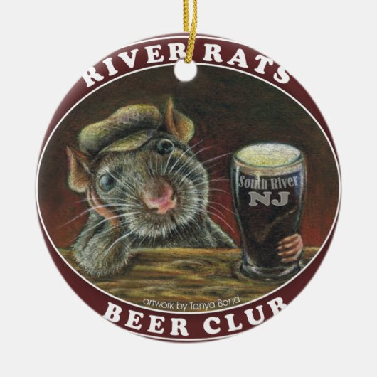 Rats Beer Club Keramisch Ornament (Voorkant)