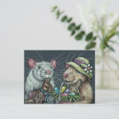 Rats Easter Baskets Briefkaart (Staand voorkant)