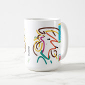 Rat's Nest Abstracte kunst illustratie Mok (Voorkant rechts)