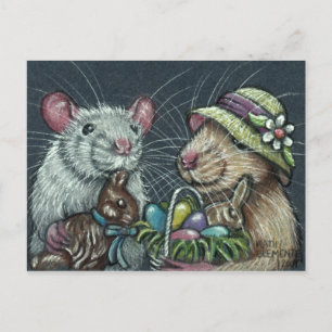 Rats paasmandjes Briefkaart