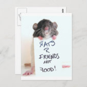 Rats R Friends Not Food 2 Briefkaart (Voorkant / Achterkant)
