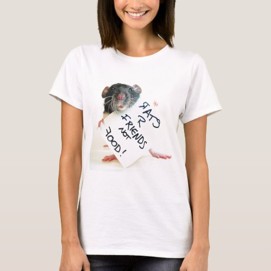 Rats R Friends Not Food T-shirt (Voorkant)