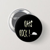Rats Rock. Knoop Ronde Button 5,7 Cm (Voorkant /achterkant)
