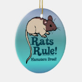 Rats Rule! Keramisch Ornament (Rechts)