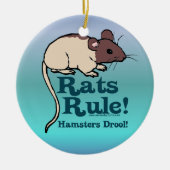 Rats Rule! Keramisch Ornament (Voorkant)