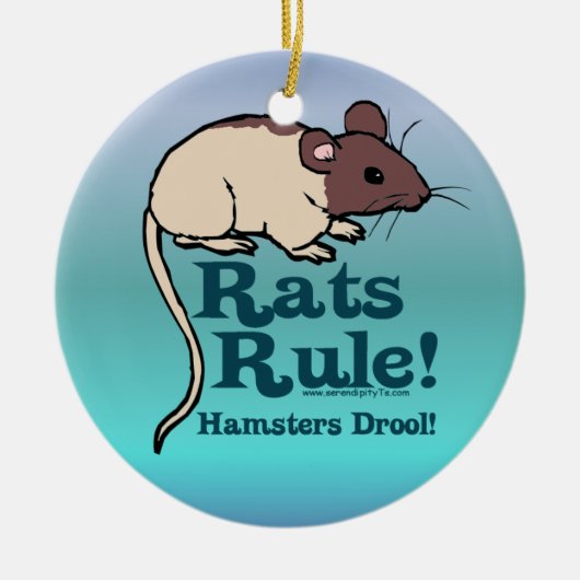 Rats Rule! Keramisch Ornament (Voorkant)