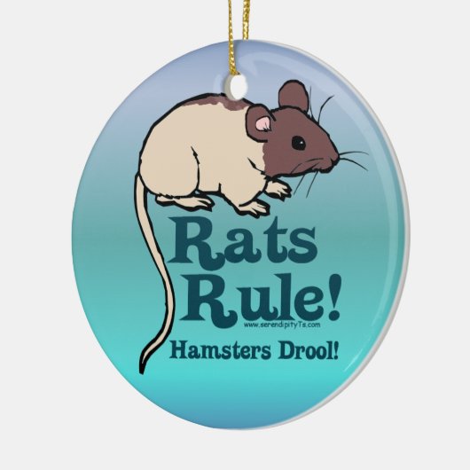 Rats Rule! Keramisch Ornament (Links)