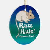 Rats Rule! Keramisch Ornament (Rechts)